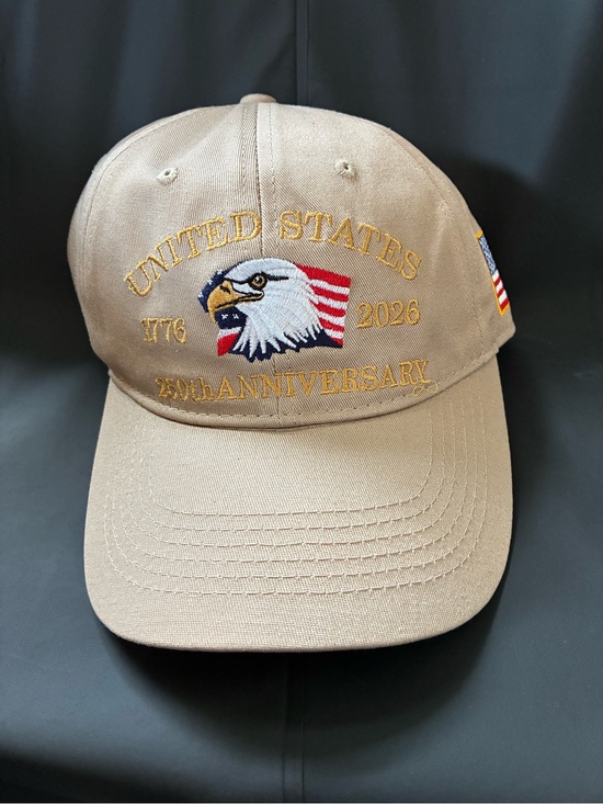 Other - Tan Embroidered Eagle Baseball Cap - United States 250th Anniversary